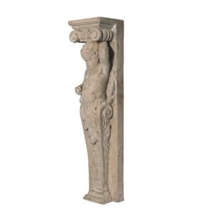 Design Toscano NE107017 11 1/2 Inch Right Fontainebleau Cherub Pilaster