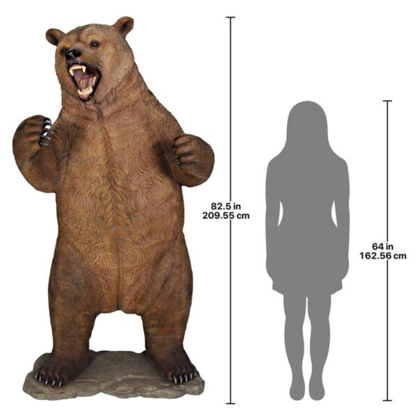 Design Toscano NE120049 43 Inch Growling Grizzly Bear Statue