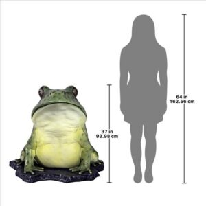 Design Toscano NE130060 50 Inch Great Green Barred Frog Statue