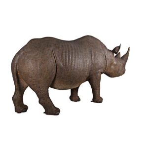 Design Toscano NE140042 125 Inch Life Sized Rhinoceros Statue - Black