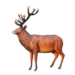 Design Toscano NE140044 78 Inch Grand Scale Deer Buck Statue - Red