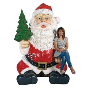 Design Toscano NE140080 61 1/2 Inch Giant Sitting Santa Claus Statue