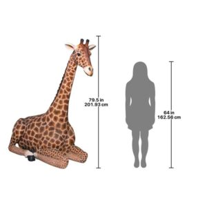 Design Toscano NE160022 76 1/2 Inch Dakarai Grande Sitting Giraffe Statue