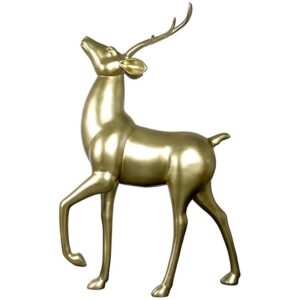 Design Toscano NE160152 59 Inch Santas Prancing Reindeer Statue - Gold