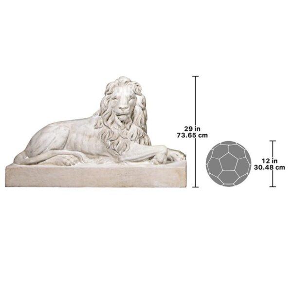 Design Toscano NE1602751 48 1/2 Inch Castle Courtyard Lion Sentinel Facing Right