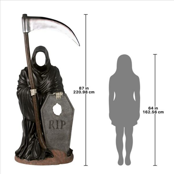 Design Toscano NE190181 40 1/2 Inch Halloween Grim Reaper Life Size Statue