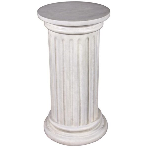 Design Toscano NE200054 16 Inch Roman Doric Column Classical Fluted Plinth, Large