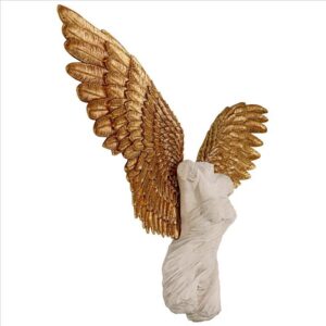 Design Toscano NE210090 80 Inch Take Flight Classical Female Torso Angel Wing Wall Sculpture