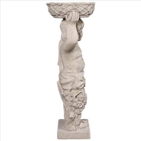 Design Toscano NE2101297 17 1/2 Inch Young Bacchus with Basket Planter Garden Statue - Right