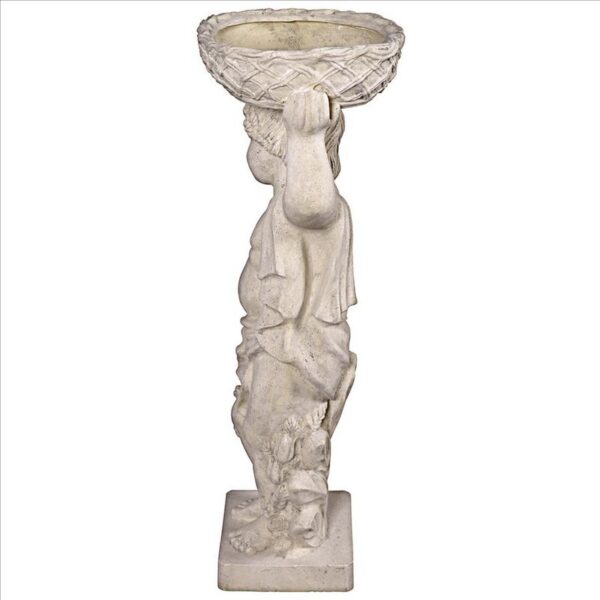 Design Toscano NE2101297 17 1/2 Inch Young Bacchus with Basket Planter Garden Statue - Right