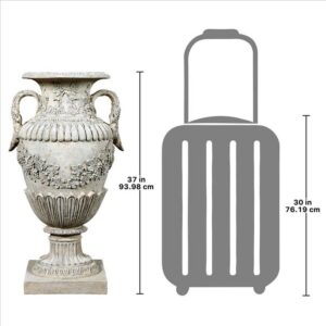 Design Toscano NE210146 20 Inch Wine Harvest Oviform Garden Urn