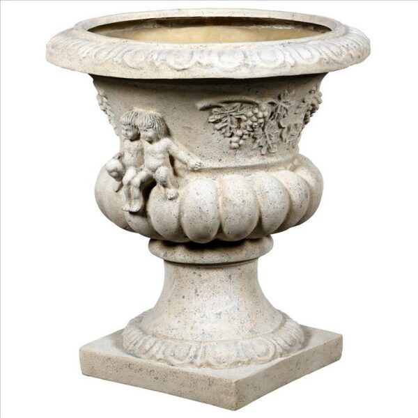 Design Toscano NE210152 22 Inch Grape Harvest Cherub Garden Urn