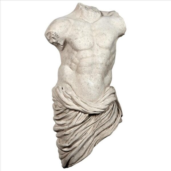 Design Toscano NE210181 17 1/2 Inch Torso Draped Athlete Male Wall Sculpture