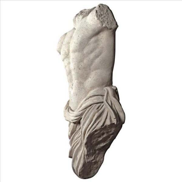 Design Toscano NE210181 17 1/2 Inch Torso Draped Athlete Male Wall Sculpture