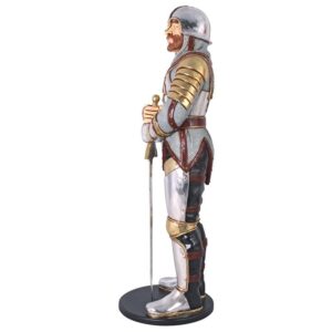 Design Toscano NE43926 24 Inch Medieval Knight of the Round Table Life-Size Statue