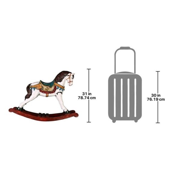 Design Toscano NE46747 41 Inch Victorian Carousel Rocking Horse Statue