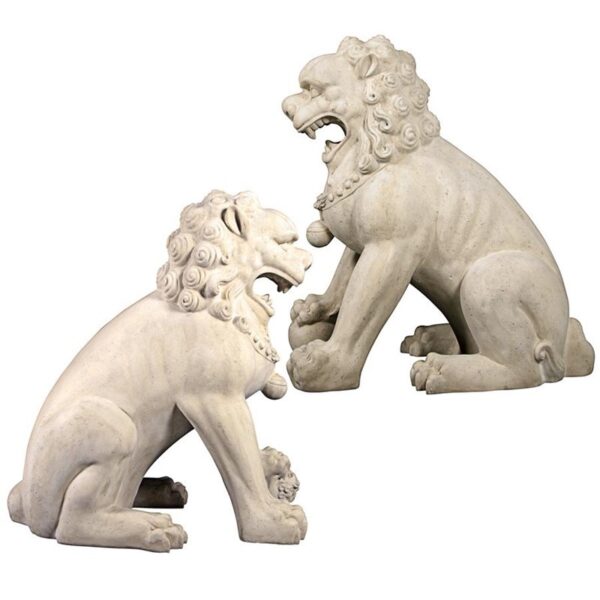 Design Toscano NE519016 44 1/2 Inch Male and Female Foo Dogs