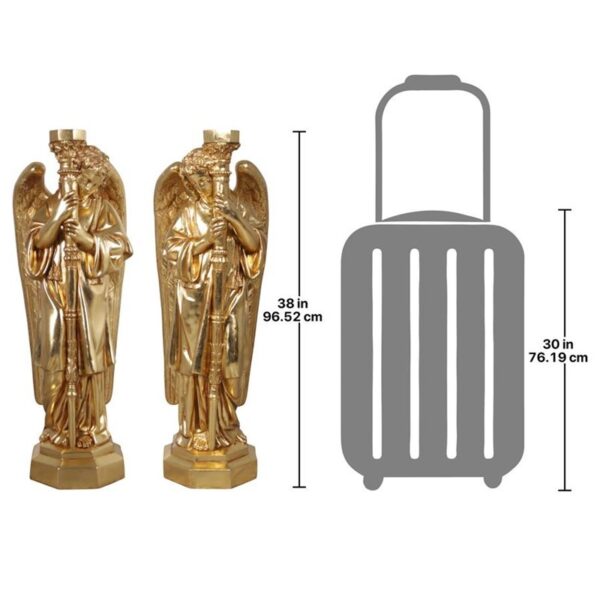 Design Toscano NE59307 13 1/2 Inch Padova Golden Guardian Angels, Set of 2