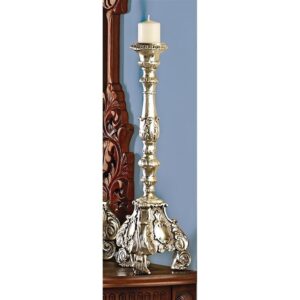 Design Toscano NE60302 6 Inch Medium Scroll Footed Candlestick