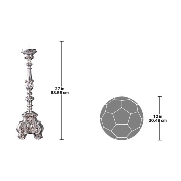 Design Toscano NE60309 7 1/2 Inch Large Scroll Footed Candlestick