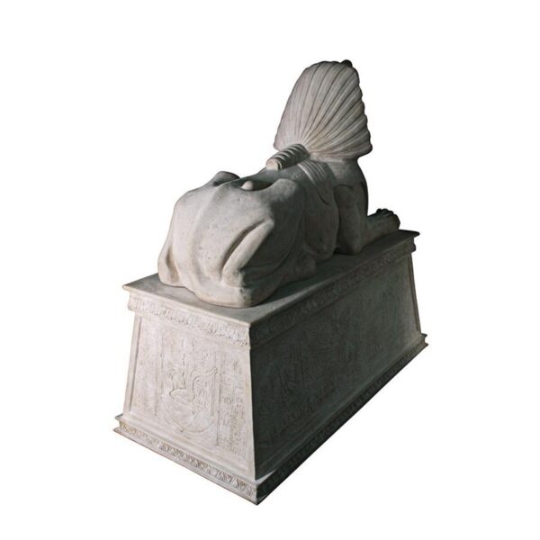 Design Toscano NE68777 87 Inch Grand Stone Sphinx on Plinth