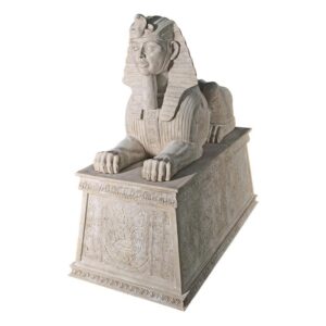 Design Toscano NE68777 87 Inch Grand Stone Sphinx on Plinth