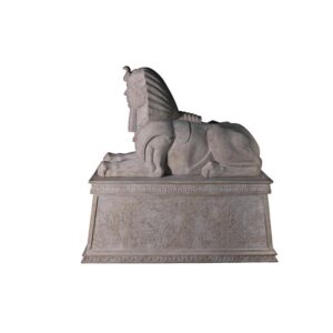 Design Toscano NE68777 87 Inch Grand Stone Sphinx on Plinth