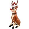 Design Toscano NE80087 24 Inch Large Sitting Red Nosed Reindeer Statue