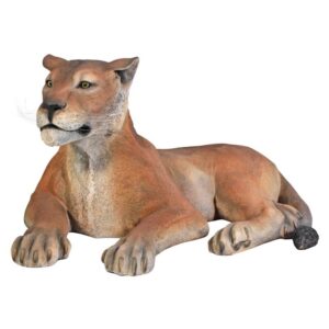 Design Toscano NE80115 Grand-Scale Wildlife Animal 55 Inch Lioness Lying Down Statue