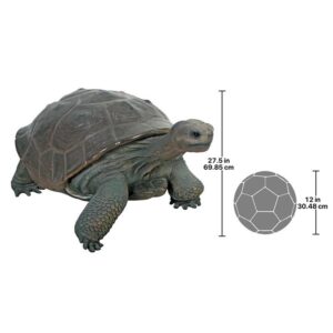 Design Toscano NE80124 Grand-Scale Wildlife Animal 60 1/2 Inch Galapagos Tortoise Statue