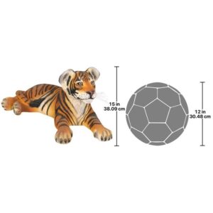 Design Toscano NE80148 32 Inch Lying Down Tiger Cub