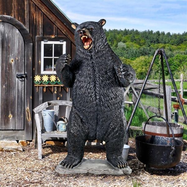 Design Toscano NE867203 43 Inch Growling Bear Statue - Black