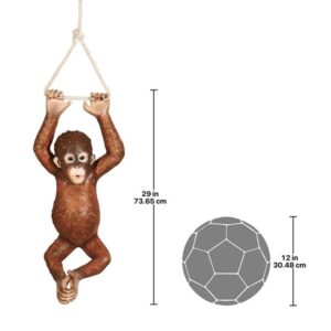 Design Toscano NE867215 13 Inch Pongo the Hanging Baby Orangutan