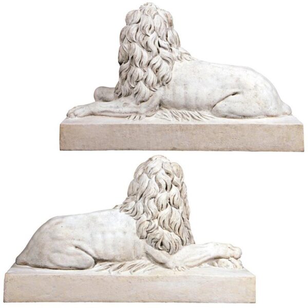 Design Toscano NE9160275 Castle Courtyard Sentinal Lions Set