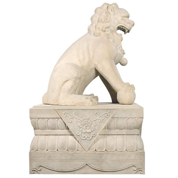 Design Toscano NE9190161 49 1/2 Inch Male Foo Dogs with Plinth