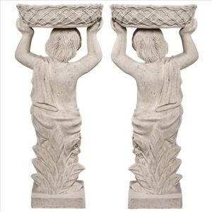 Design Toscano NE9210129 17 1/2 Inch Young Bacchus Planters Statues Set Two