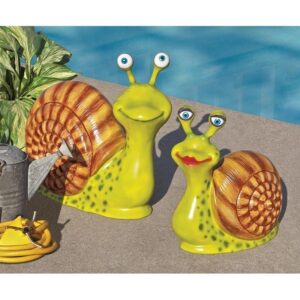 Design Toscano NE9867158 10 1/2 Inch Enormous Escargot Statues, Set of 2