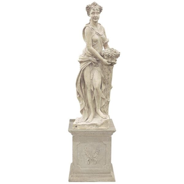 Design Toscano NE990058 24 1/2 Inch Four Seasons Autumn Statue with Plinth