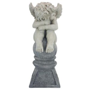 Design Toscano NG29240 10 Inch Balancing a Dream Cherub Garden Statue