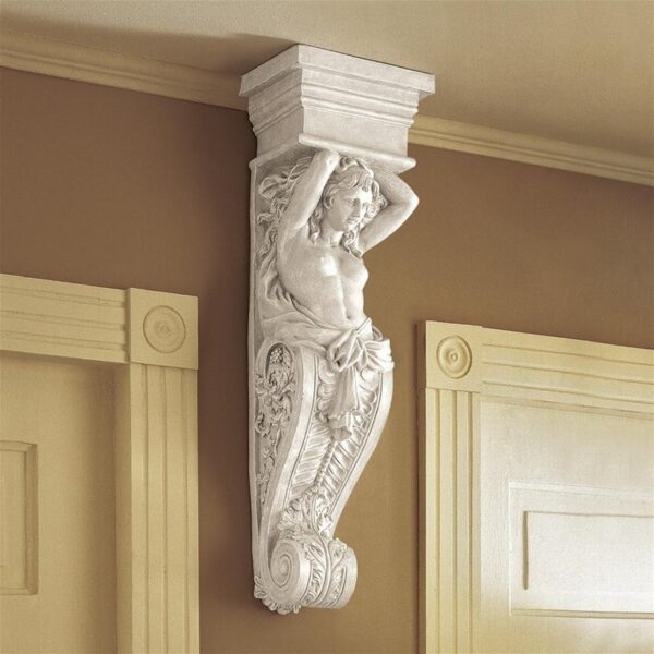 Design Toscano NG30595 8 1/2 Inch Caryatid Female Wall Bracket