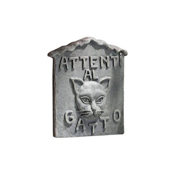 Design Toscano NG31604 9 Inch Beware of Cat or Attenti Al Gatto Plaque