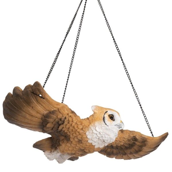 Design Toscano NG31625 15 1/2 Inch The Garden Owl Hanging Sculpture