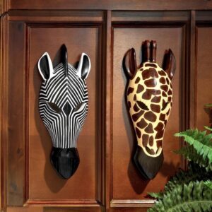 Design Toscano NG33504 5 1/2 Inch Zebra Mask Plaque