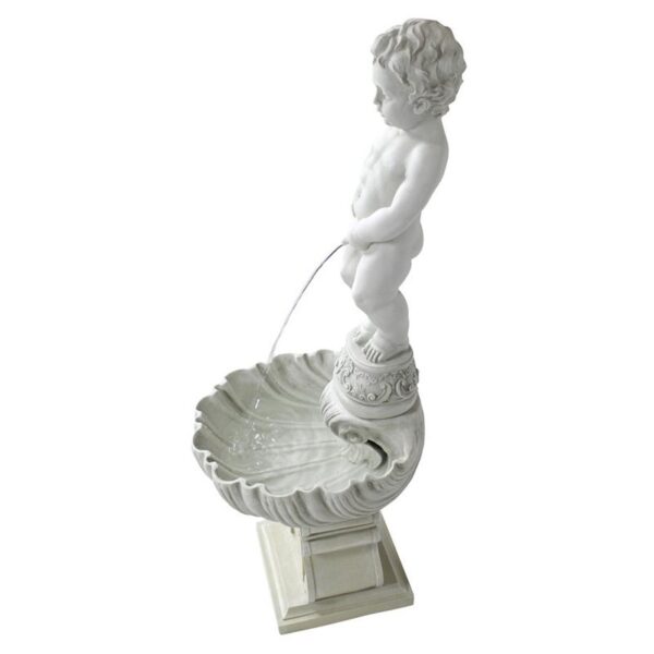 Design Toscano NG33505 17 Inch Manneken Pis with Shell Pump and Plinth