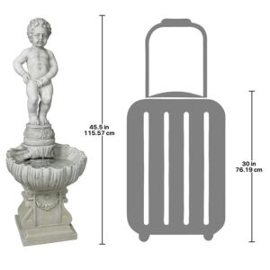 Design Toscano NG33505 17 Inch Manneken Pis with Shell Pump and Plinth