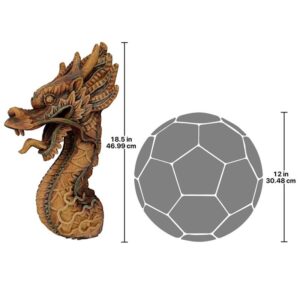 Design Toscano NG33987 6 Inch Asian Fire Dragon Wall Plaque