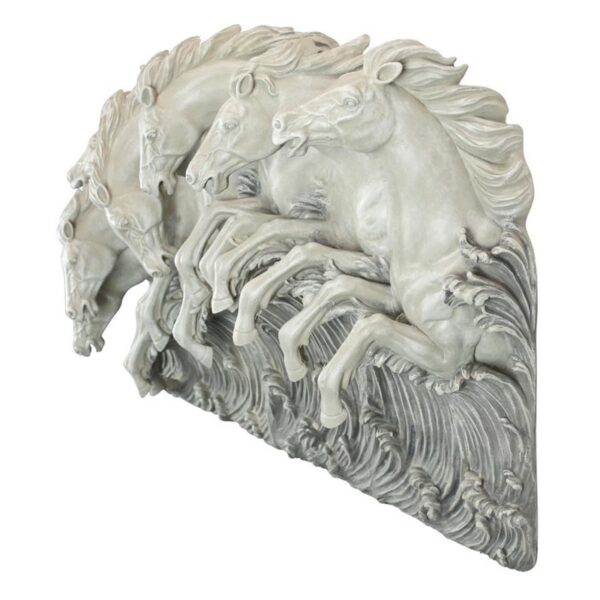 Design Toscano NG34016 31 1/2 Inch Neptunes Horses of the Sea Frieze