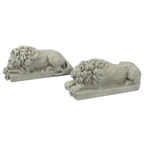 Design Toscano NG99035 12 Inch Vatican Lions, Set of 2