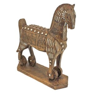 Design Toscano NY17900 9 1/2 Inch Legendary Trojan Horse