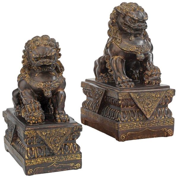 Design Toscano NY91366801 4 1/2 Inch Foo Dogs, Set of 2